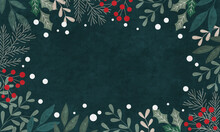 クリスマスのベクターイラストフレーム背景(greeting,invitation,card,postcard,xmas,X'mas)