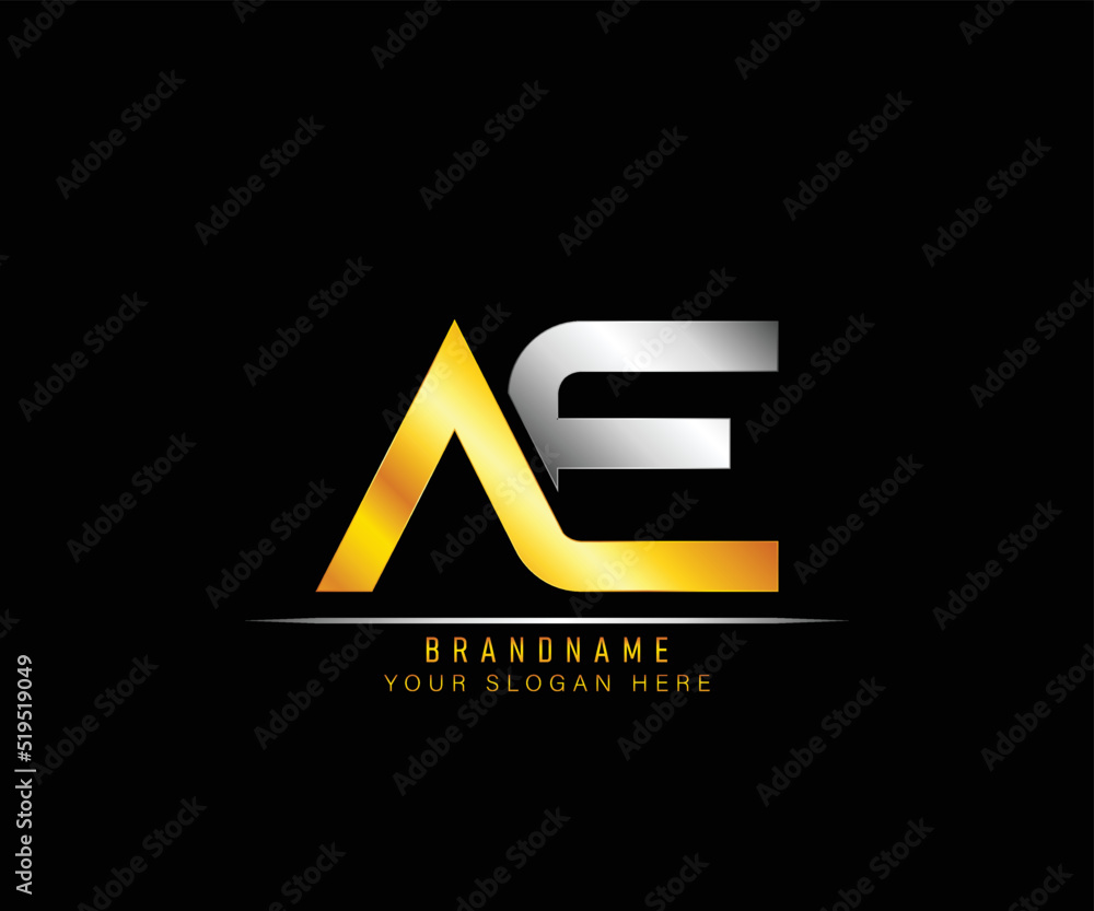 Creative elegant trendy unique artistic silver and gold color AE ...