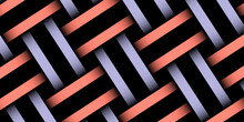 Bright Multicolor Woven Background. Geometric Seamless Pattern.	
