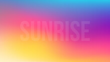 Summer Sunrise Blurred Background. Summertime Banner With Soft Colors. Template For Your Seasonal Graphic Design. Vector Illustration.