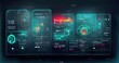 Futuristic conceptual HUD, graphical interface. The screen (Dashboard, Futuristic Circle, Space Elements, Infographics) is a set of elements for science fiction HUD interfaces. Mockup screens