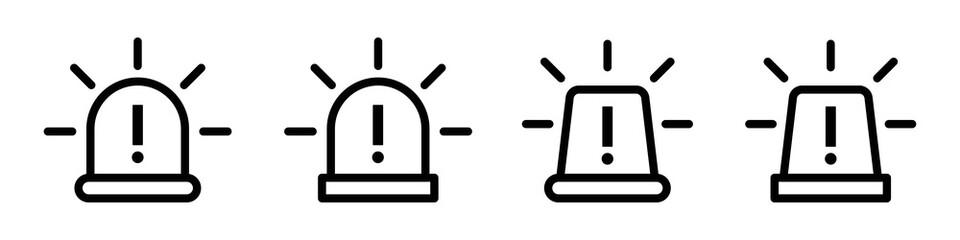 Alarm siren icon. Emergency siren icon. Siren ambulance or police icon, vector illustration