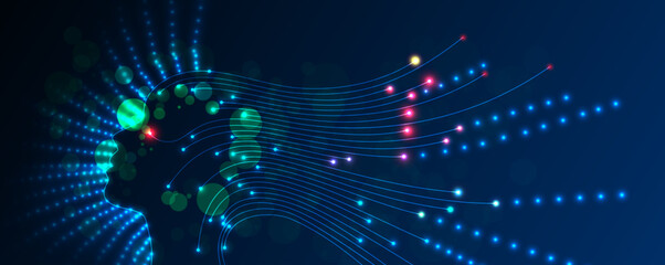 Conceptual technology illustration of artificial intelligence
