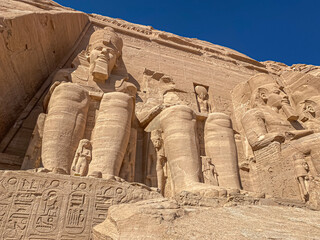 Wall Mural - Abu Simbel, a rock in Nubia, two ancient Egyptian temples, the time of Ramses II