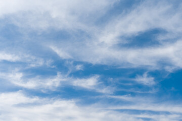 Sky blue clouds white heaven natural background weather wind atmosphere