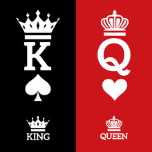 King And Queen Couple Icon Vector