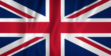 Illustration Waving State Flag Of The United Kingdom