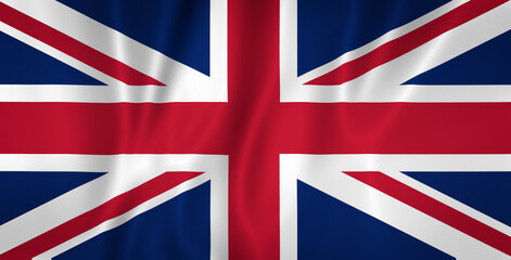 Illustration waving state flag of the United Kingdom