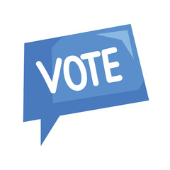 Sticker - vote word in speech bubble