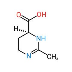 Wall Mural - chemical structure of Ectoine (C6H10N2O2)