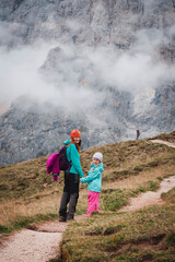 Wall Mural - family at the dolomites