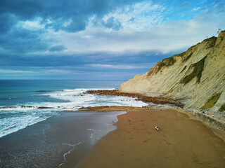 Canvas Print - Famous flysch of Zumaia, Basque Country, Spain