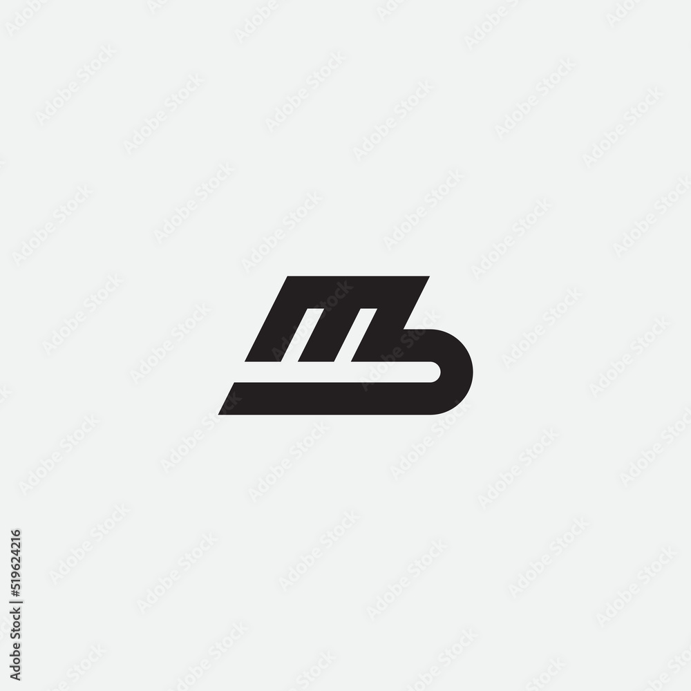 Mb Script Logo Initial letter MB monogram logo template. Stock Vector | Adobe Stock