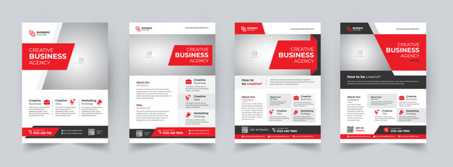 corporate business flyer template design set, brochure design, cover modern layout, annual report, p