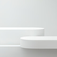 empty podiums for product showcase. minimal design. vector illustration.