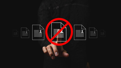 Wall Mural - closing access to information in the shared database. access limitation. blocking a resource on the 