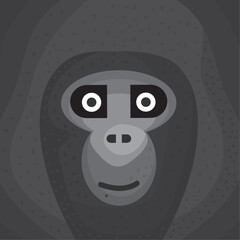 Canvas Print - gorilla monkey head animal