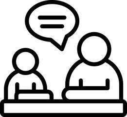 Private lesson icon outline vector. School teacher. Class tutor
