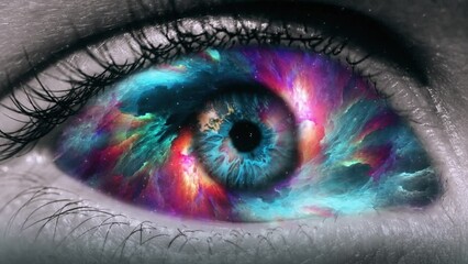 Wall Mural - The Eye in the Universe - Loop Abstract Animation Background V2