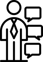Poster - Help care icon outline vector. Medical service. Work age