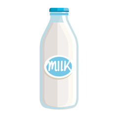 Canvas Print - milk glass bottle product