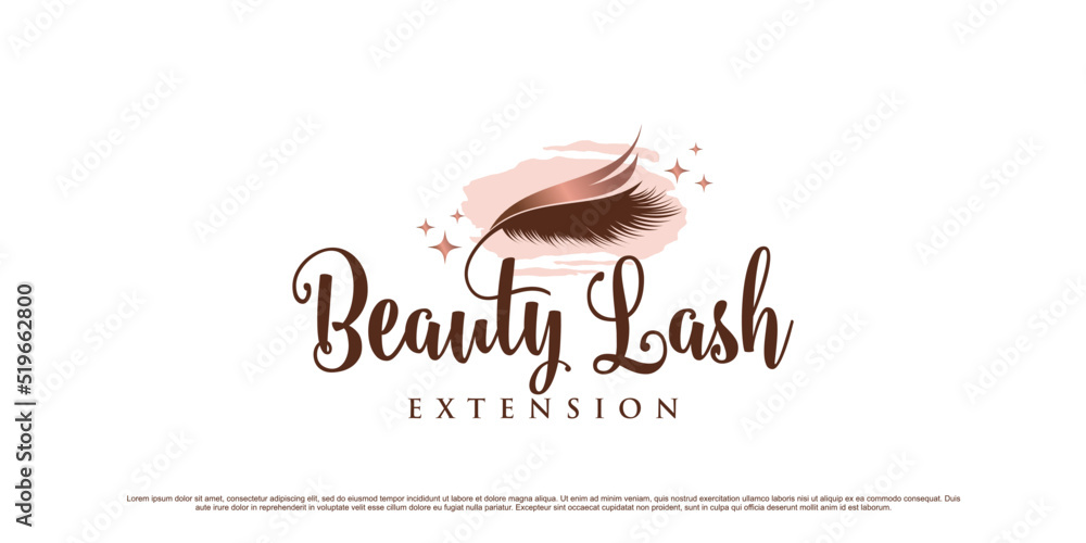 Beauty eyelash logo design for salon with unique concept and creative ...