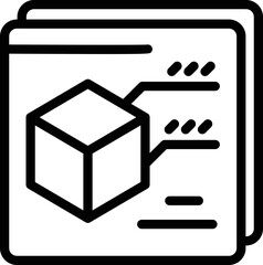 Wall Mural - software icon outline vector. service system. monitor code