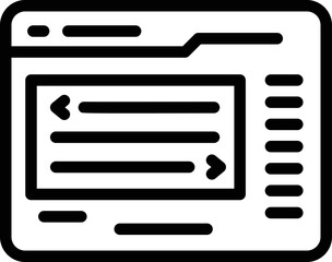 Wall Mural - web work icon outline vector. software computer. service system
