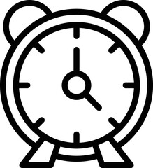 Wall Mural - Alarm clock icon outline vector. Sleep disorder. Insomnia bed