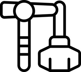 Rock equipment icon outline vector. Gold mine. Coal stone