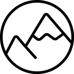 Wall Mural - Mountain target icon outline vector. Team top. Company strategy