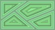 Geometric background in green shades. Paper cut style. The background is divided into four sectors. Each sector visually deepens to the center as if by stairs.