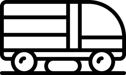 Sticker - Cleaner machine icon outline vector. Road truck. Cleaning municipal