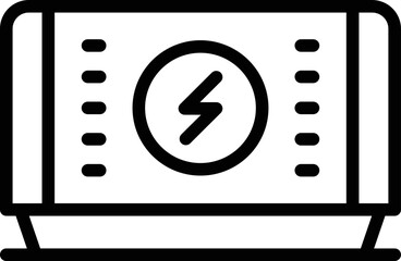 Wall Mural - Industrial generator icon outline vector. Electric engine. Mobile equipment