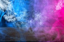 Neon Atmospheric Smoke, Abstract Dark Background