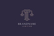 Initial letter DL logo with scale of justice logo design, luxury legal logo geometric style