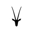 Gemsbok Head Silhouette Vector Logo For The Best Gemsbok Head Icon Illustration