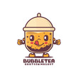 Bubble tea cartoon mascot. fresh drink vector illustration