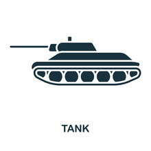 Tank Icon. Monochrome Simple Line Weapon Icon For Templates, Web Design And Infographics