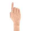 © aiinue - Pointing finger and hand gesture isolated on white background, Clipping path Included.