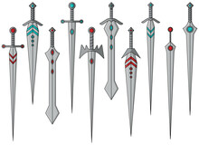 Sword Vector Design Illustration Isolated On White Background 