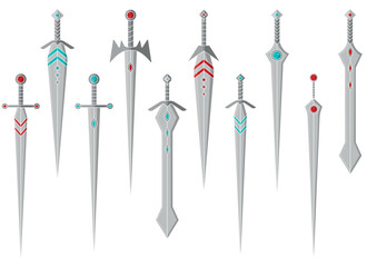 sword vector design illustration isolated on white background 