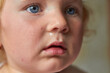 a child with snot,portrait of a little girl crying with snot