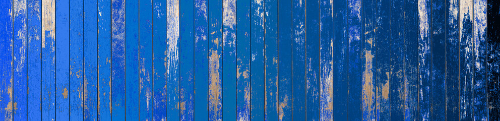 Wall Mural - Panneau de bois bleu rustique 