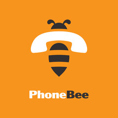 Wall Mural - Phone Bee Logo