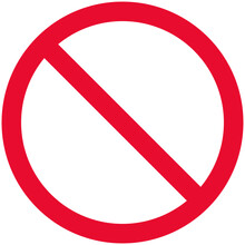No Red Sign Vector Design