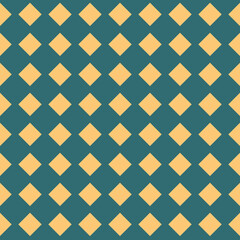 Seamless pattern geometric rhombus square on green background