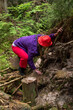 © VISTA by Westend61 - Woman examining roots of tree in forest