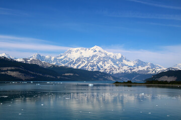  View of Mount Saint Elias from the Icy Bay, Alaska, United States   