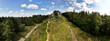 Góra Zborów na Wyżynie Krakowsko-Częstochowskiej na Śląsku w Polsce, panorama latem z lotu ptaka